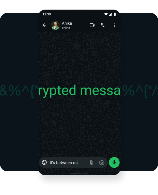 screenshot of end to end encrypted video call of user connecting with their family through video
